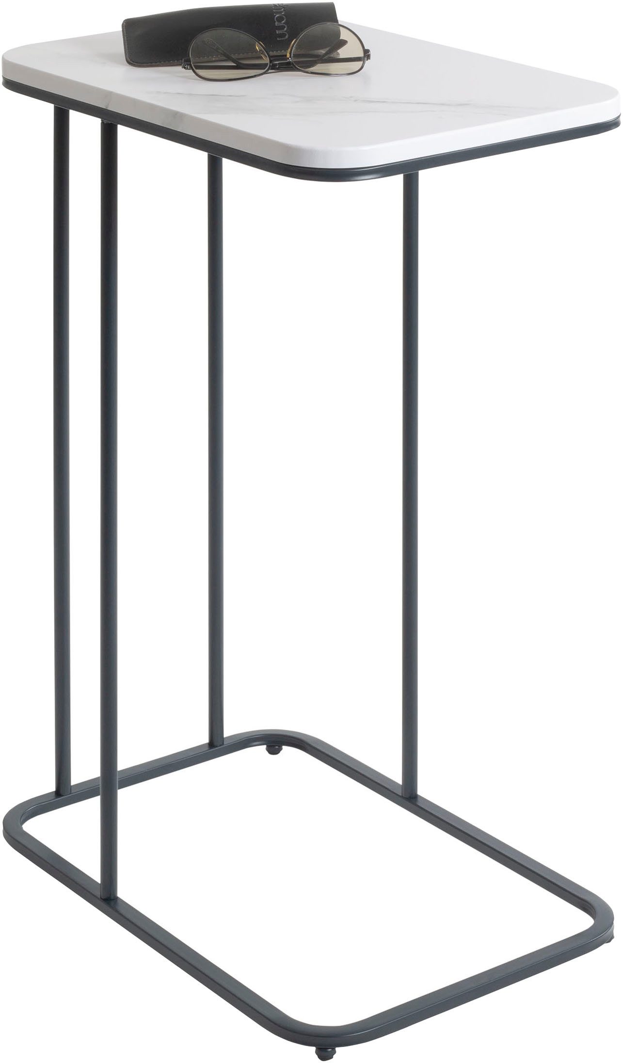 HAKU Beistelltisch Sofatisch, Wohnzimmertisch (1-St), rechteckig - aus Metall Anthrazit B/T/H 45/30/67 cm