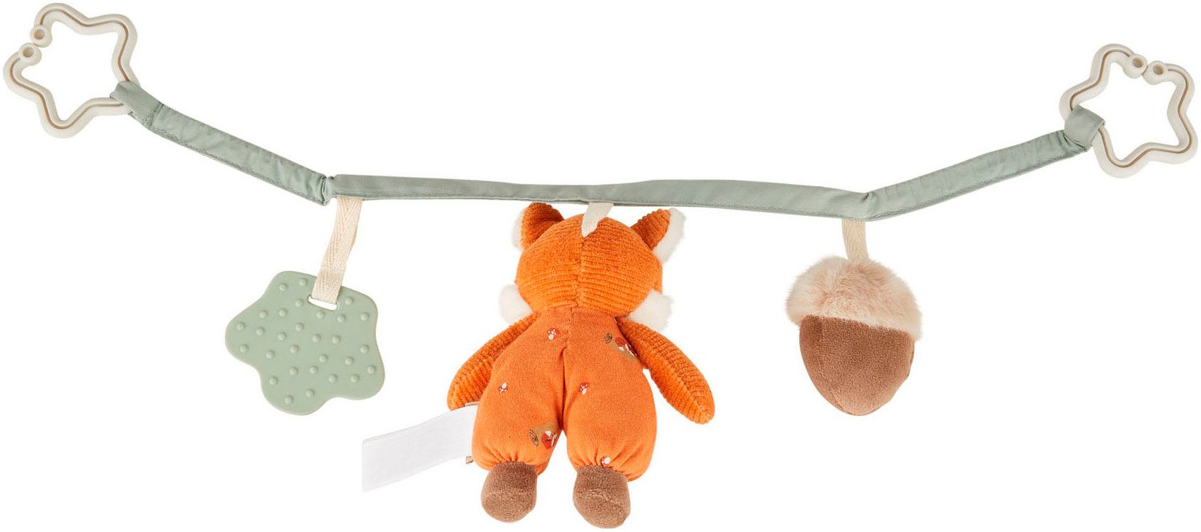 Sterntaler® Kinderwagenkette Kinderwagenkette Fuchs Filou, mit Silikonelement und Rassel