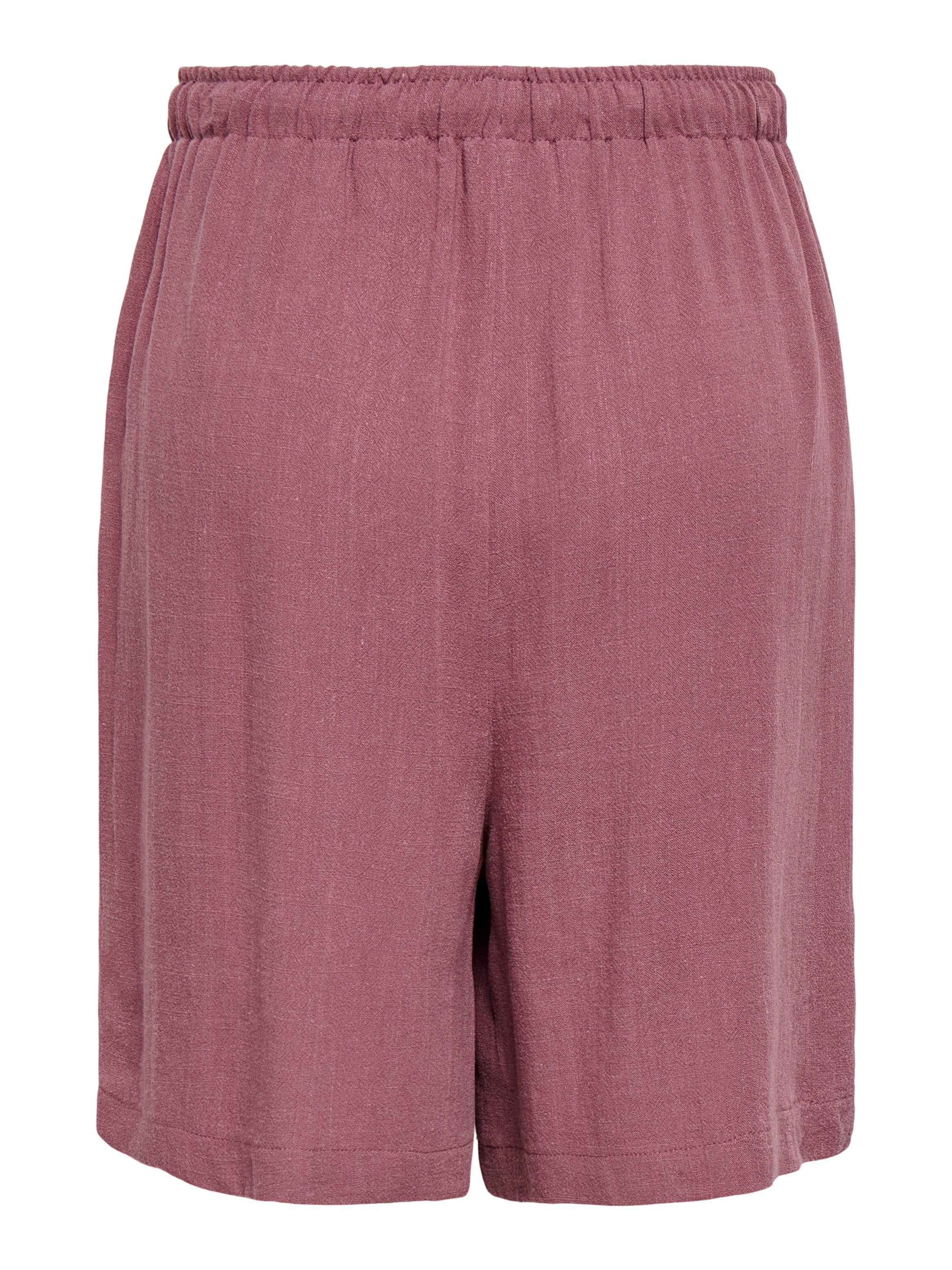 ONLY Shorts ONLSIESTA MW PULL-UP LIN BL SHORTS NOOS loose fit, Jersey, Viskosemischung, elastischer Bund, unifarben