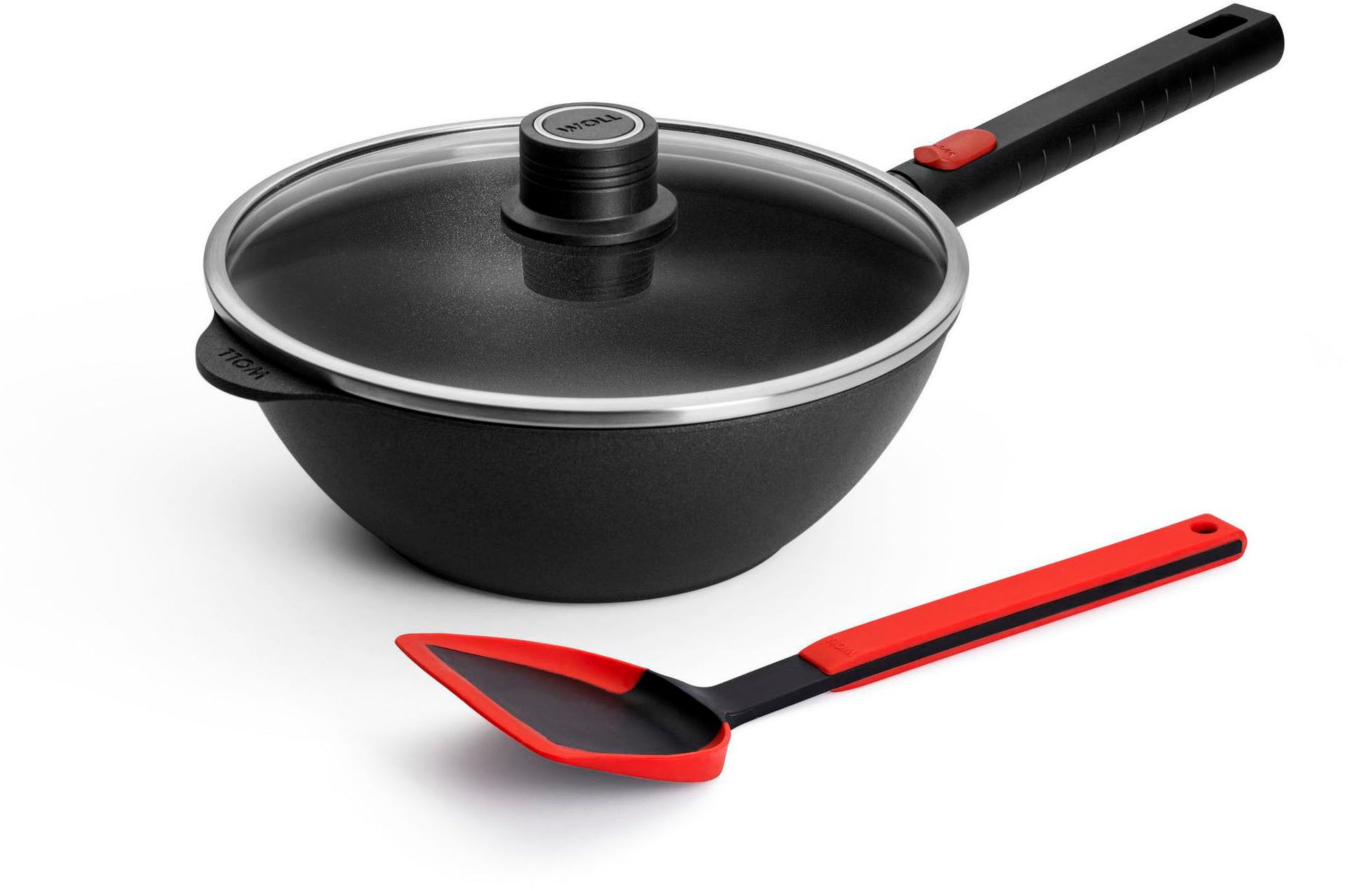 WOLL MADE IN GERMANY Wok Logic XR, Aluminiumguss, Ø 24, inkl. Deckel und Wok-Wender, Induktion