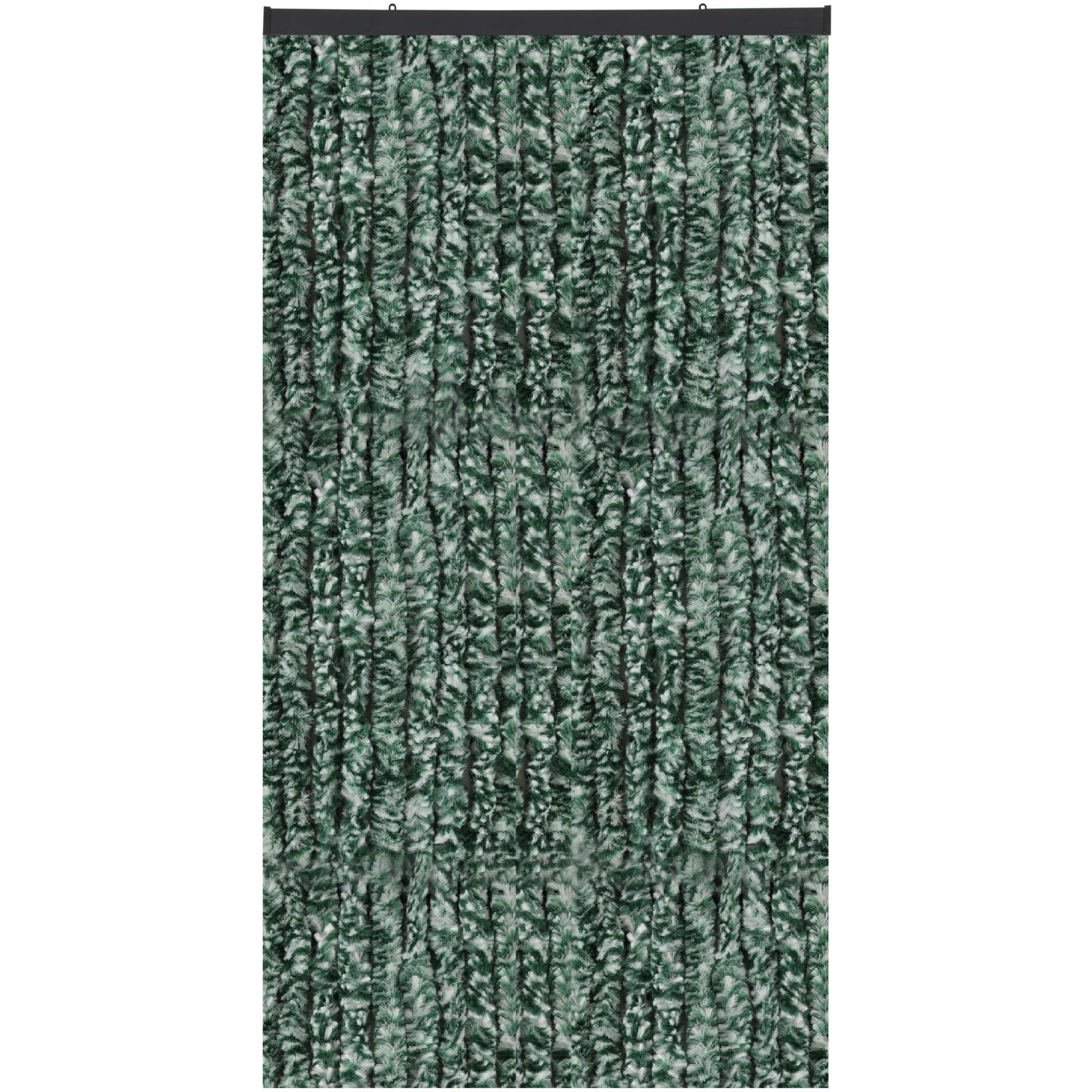 Türvorhang Flauschi, Arsvita, Öse (1 St), Flauschvorhang 160x200 cm in Meliert dunkelgrün - weiß, viele Farben Meliert Dunkelgrün/Weiß