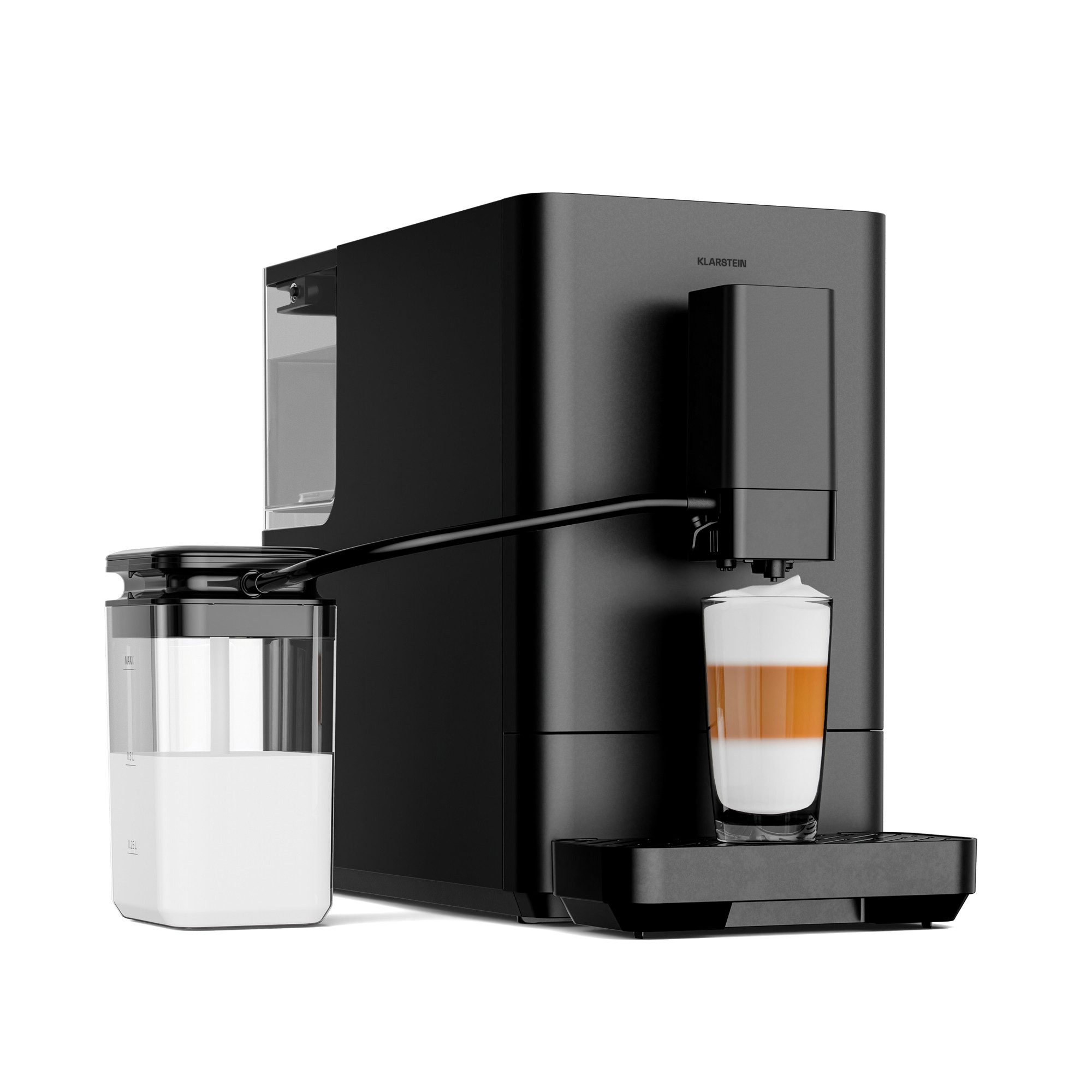 Klarstein Filterkaffeemaschine Velaire Kaffeevollautomat 1350W 20 bar Touch Edelstahlmahlwerk 15, 1.5l Kaffeekanne, edelstahl mahlwerk, Espresso-Vollautomat Kaffeebereiter mit 20 bar leise