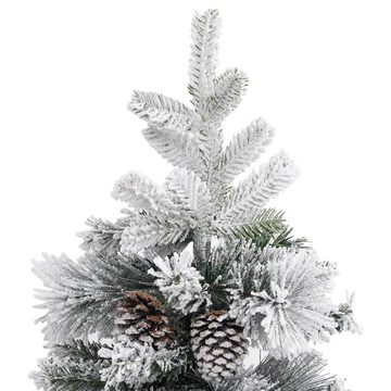 vidaXL Künstlicher Weihnachtsbaum Weihnachtsbaum mit Zapfen Beschneit 150 cm PVC PE