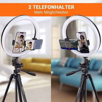 TACKLIFE Studio-Stativ-Blitz, (Selfie Ringleuchte, Handy Stativ, 12” Ringlicht mit Stativ)