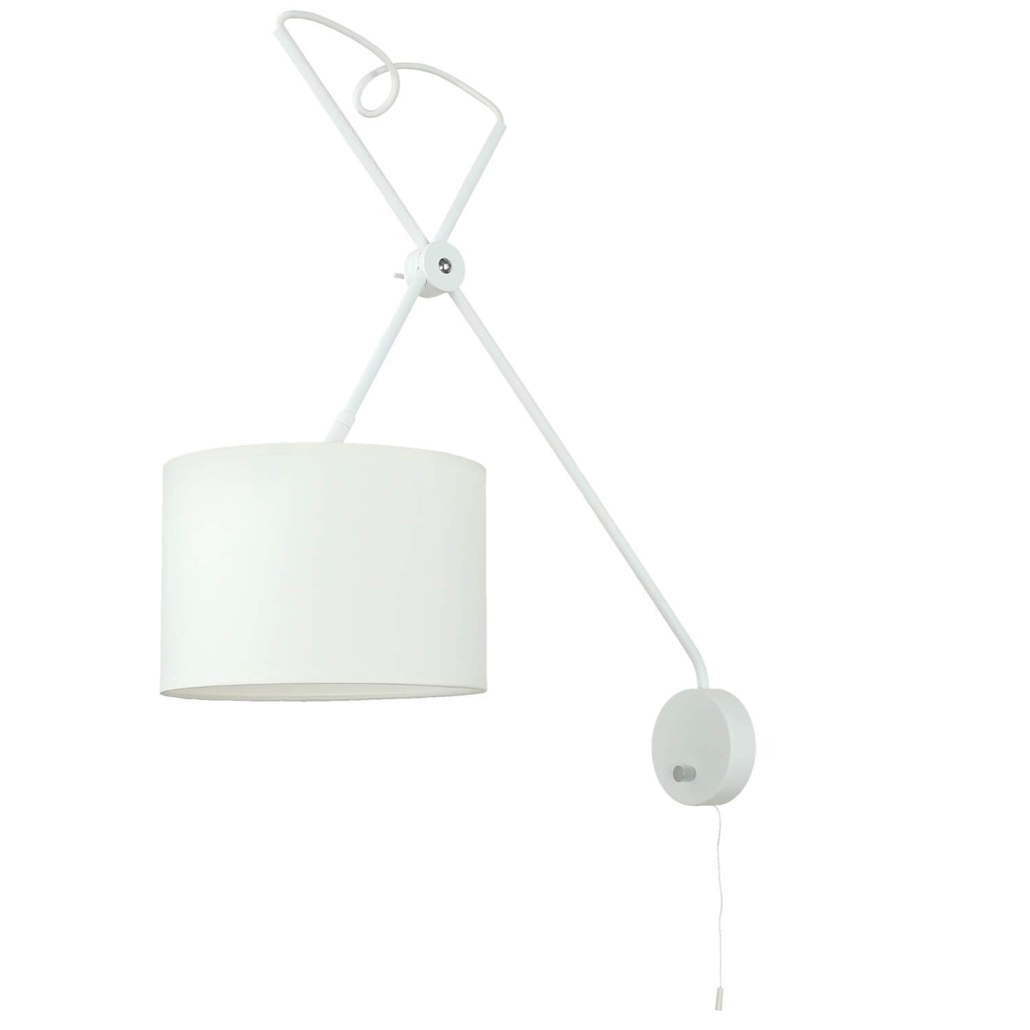 Licht-Erlebnisse Wandleuchte VIPER, ohne Leuchtmittel, Moderne Wandlampe mit Schalter Loft Weiß verstellbar Lampe