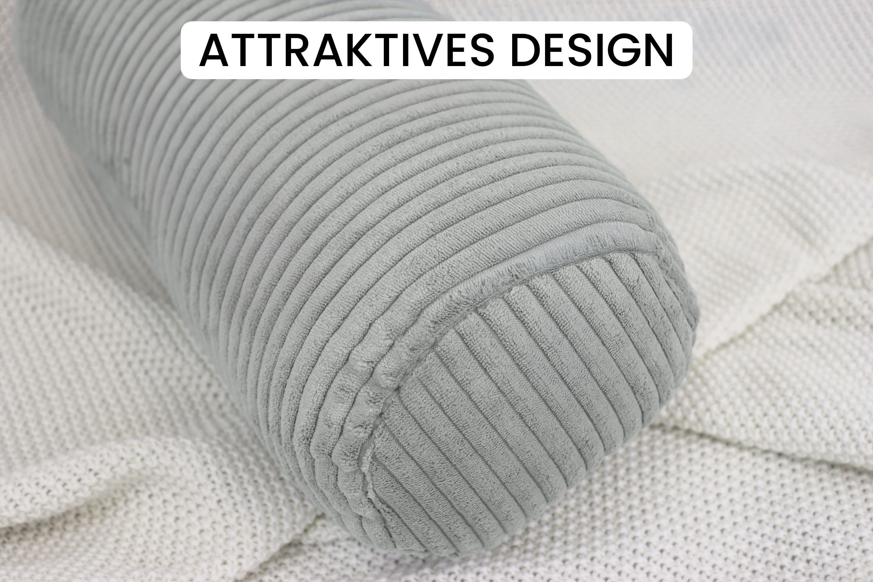 Amilian Nackenrollenbezug 15x40 cm - Ersatzbezug für Nackenrolle, Bettrolle günstig online kaufen