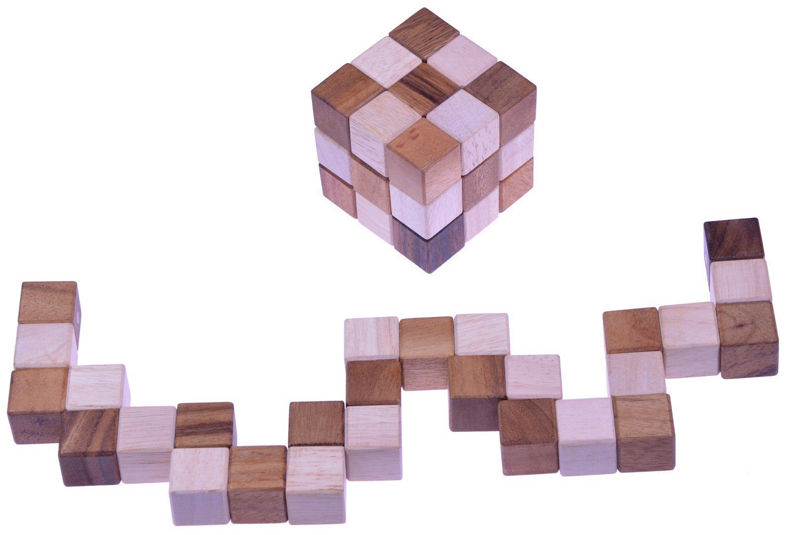 3D Puzzle Holzwürfel Denkspiel Knobelspiel Geduldspiel Holz 2 Octagon Wahl 