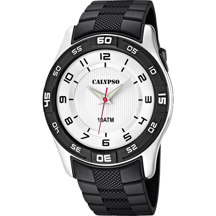 CALYPSO WATCHES Quarzuhr Calypso Herren Uhr K6062/3 (Armbanduhr) Herren Armbanduhr rund Kautschukarmband schwarz Outdoor