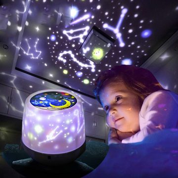 Bedee LED Nachtlicht Nachtlichter Einschlafhilfe mit Projektor Sternenhimmel Nachtlampe, mit Sternenhimmel Projektor, LED fest integriert, für Kinder Erwachsene Party Geburtstag Weihnachtsgeschenke