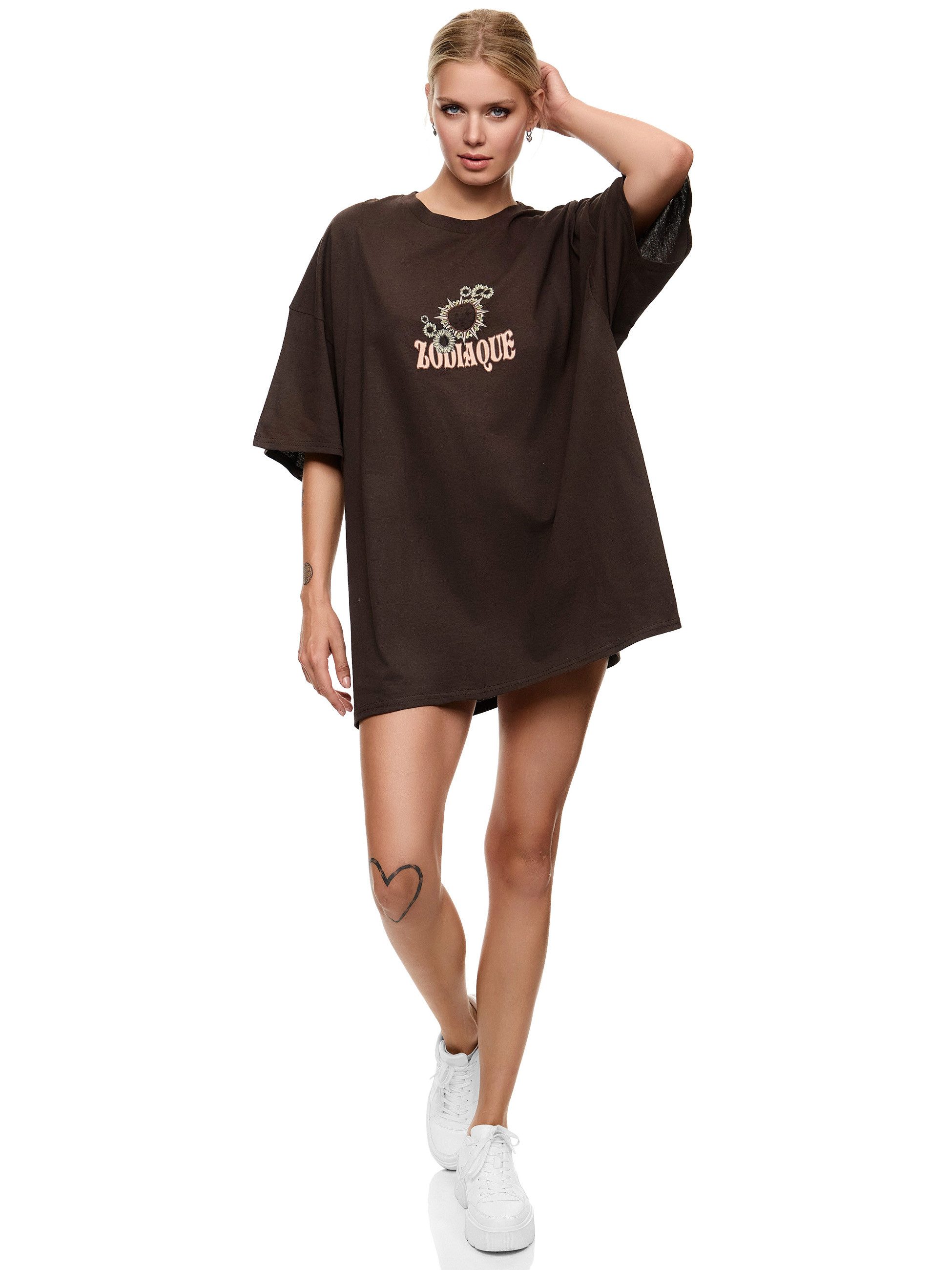 Worldclassca Oversize-Shirt Worldclassca Oversized T-Shirt T-Shirt-Kleid Shirt Print TEE Oberteil