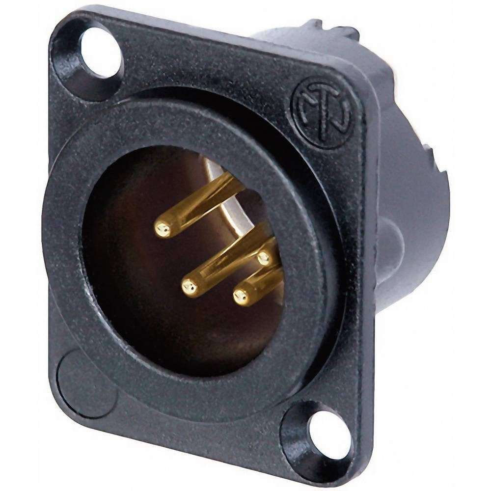 Neutrik XLR-Flanschstecker NC4MD-LX-B Audio- & Video-Adapter