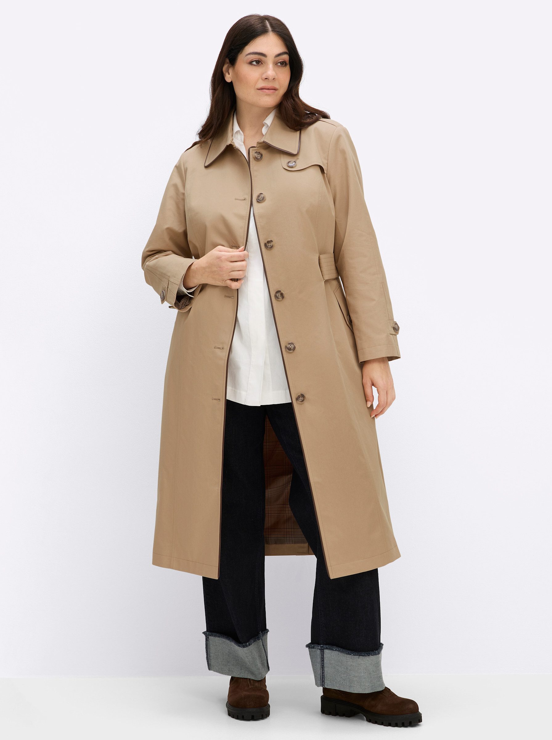 Sheego Langmantel Trenchcoat