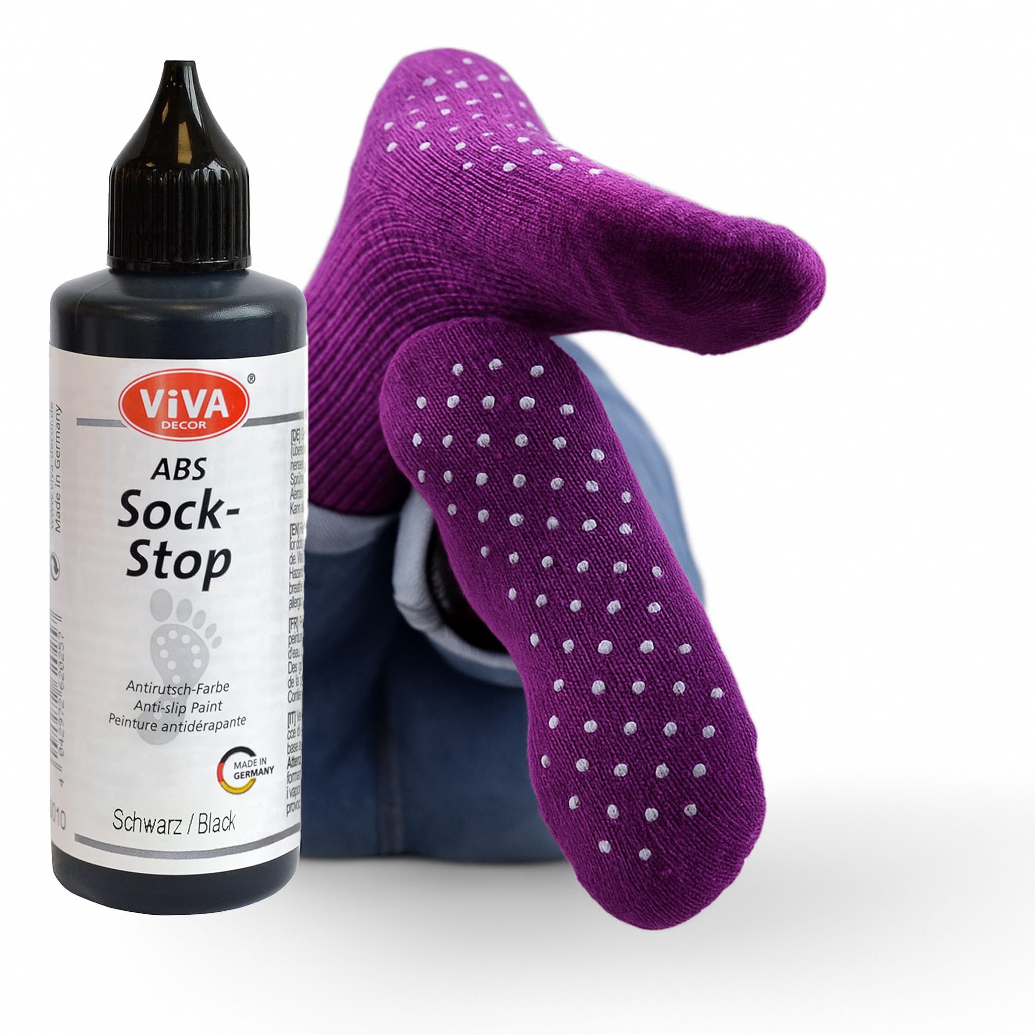 ABS-Socken ViVA DECOR ABS Sock-Stop 82ml, Schwarz