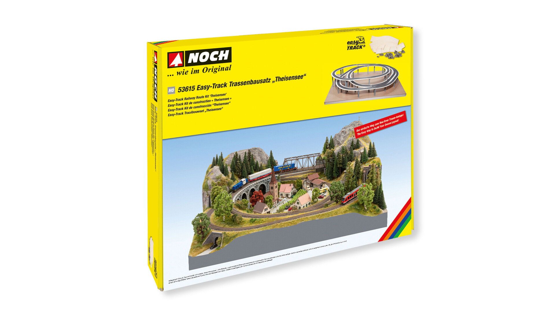 NOCH Modelleisenbahn-Spielunterlage Kompakter easy TRACK Trassenbausatz Theisensee für