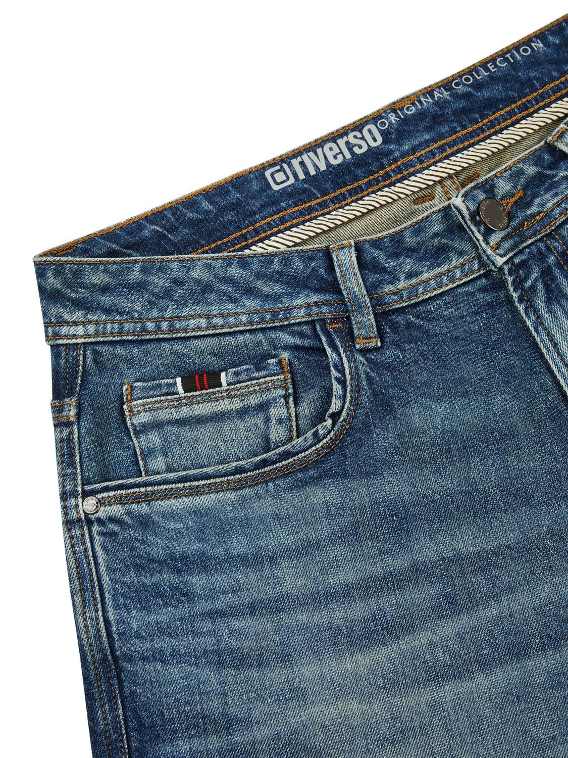 riverso Straight-Jeans Herren Jeanshose RIVEddy Regular Fit Denim Hose mit Stretch – Bild 3 von 4
