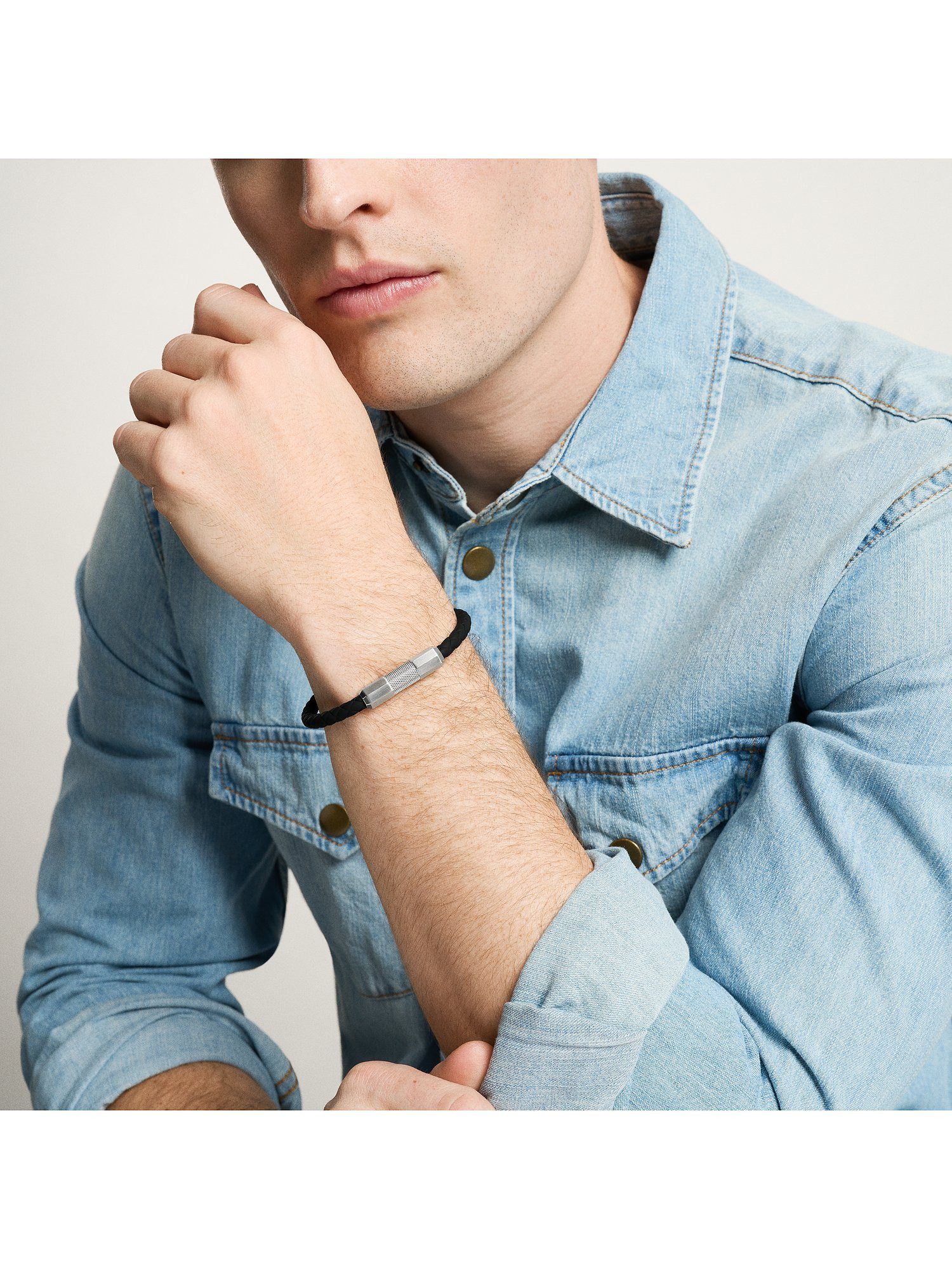 Fossil Armband Fossil Herren-Armband Sil... Fossil Armband Fossil Herren-Armband Sil...