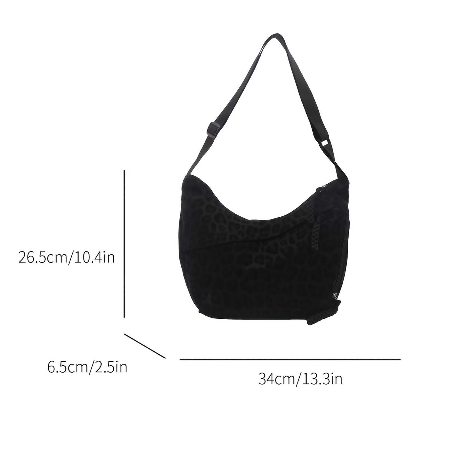 nsihing Bauchtasche Damenmode Trendy Leopardenmuster Handtasche Umhängetasche – Bild 2 von 3
