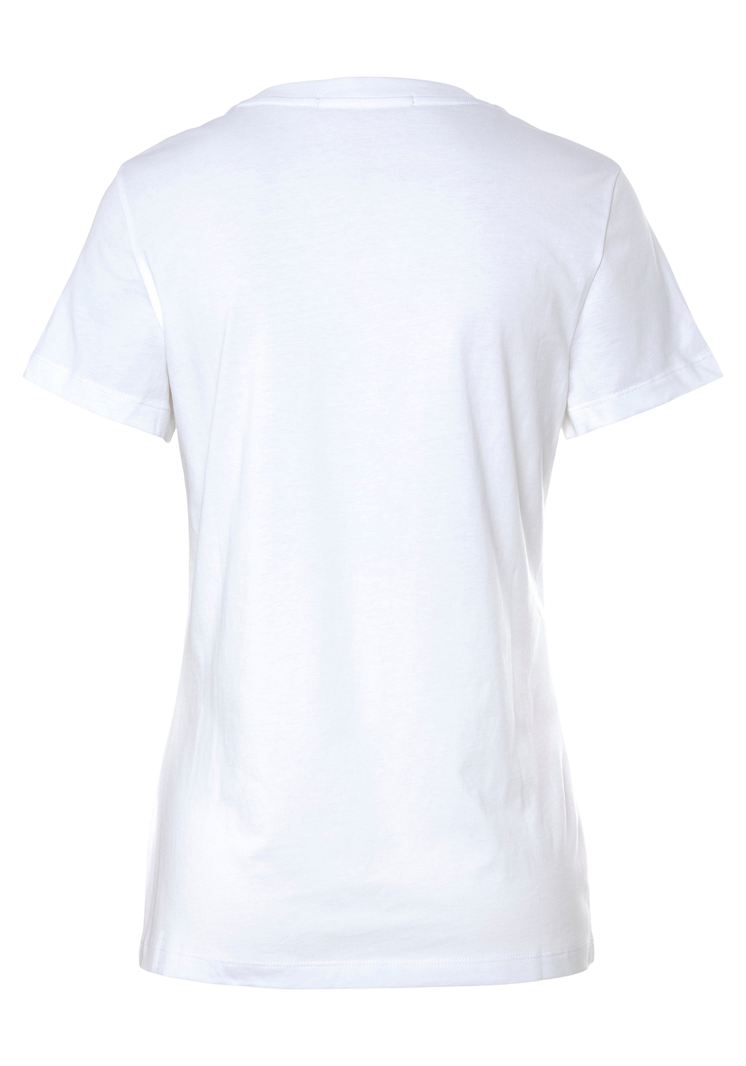 CORE FIT INSTIT Jeans White Bright TEE CK-Logoschriftzug SLIM LOGO Calvin Klein T-Shirt mit