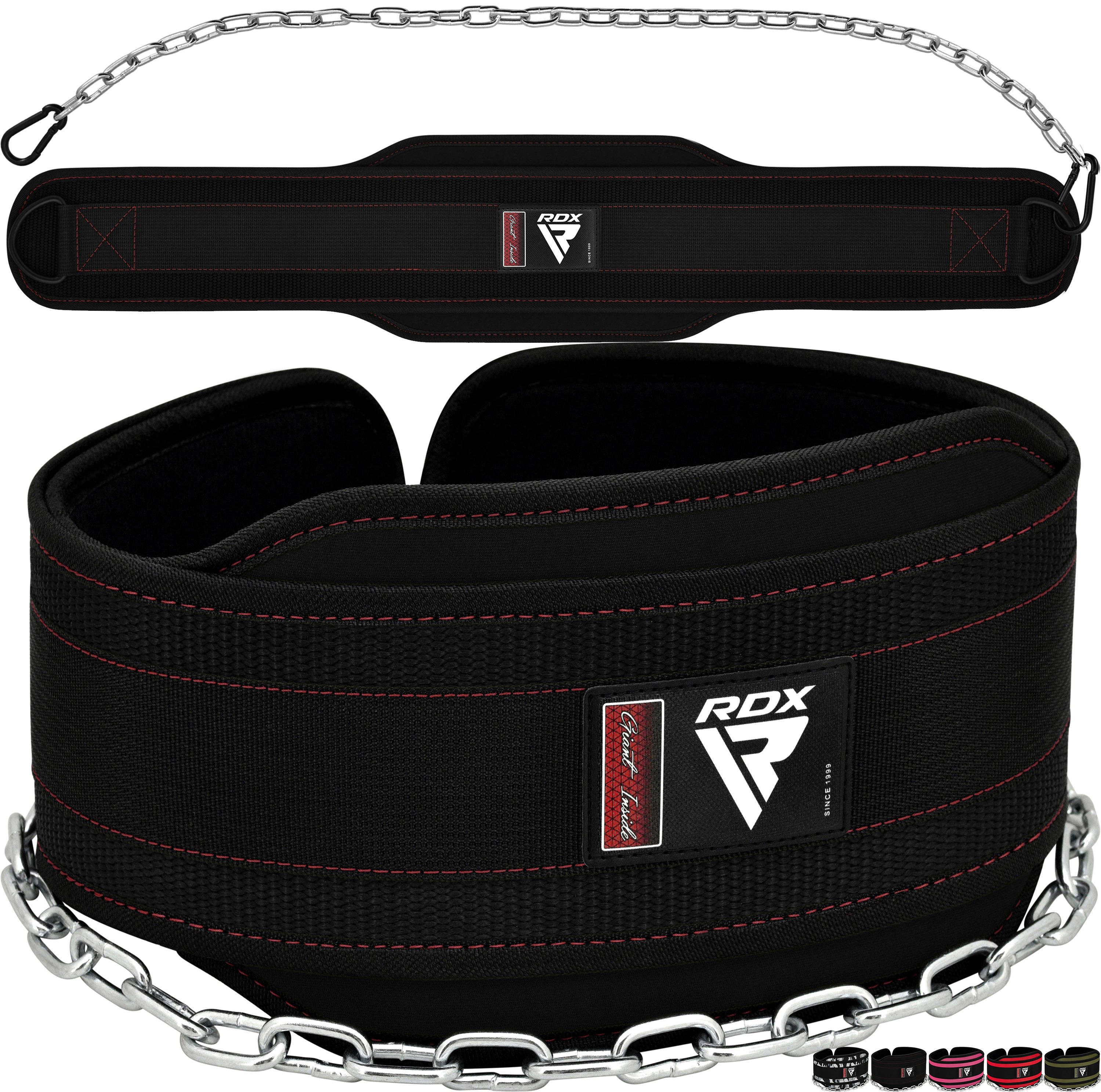 RDX Dip-Gürtel RDX Dip-Gürtel 6 Zoll mit Kette und Karabiner, Dipping belt