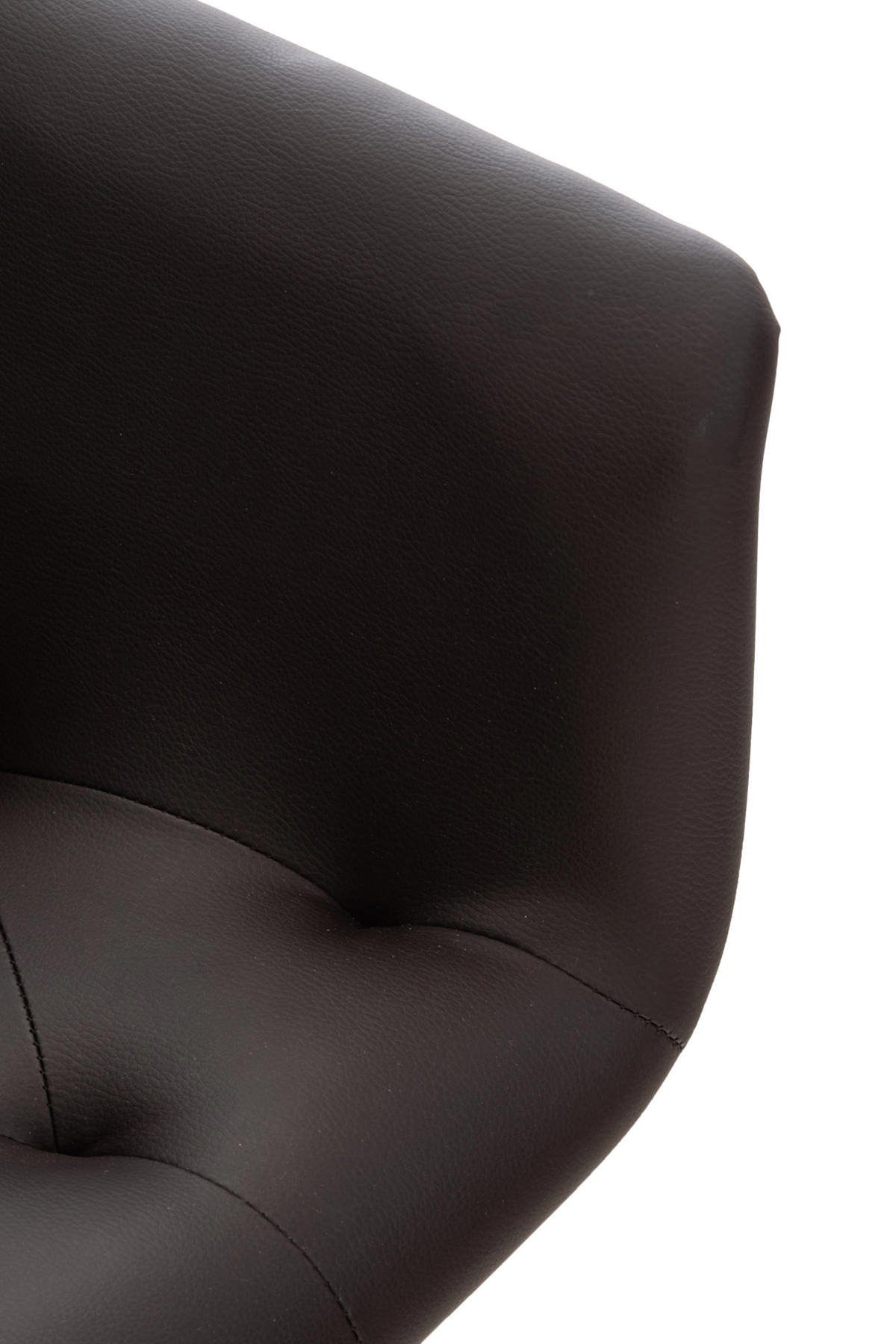Gestell: Sitzfläche: hochwertig gepolsterter Sitzfläche Esstischstuhl Esszimmerstuhl schwarz TPFLiving Lamfol (Küchenstuhl Konferenzstuhl braun Metall mit Kunstleder - - Wohnzimmerstuhl), - -