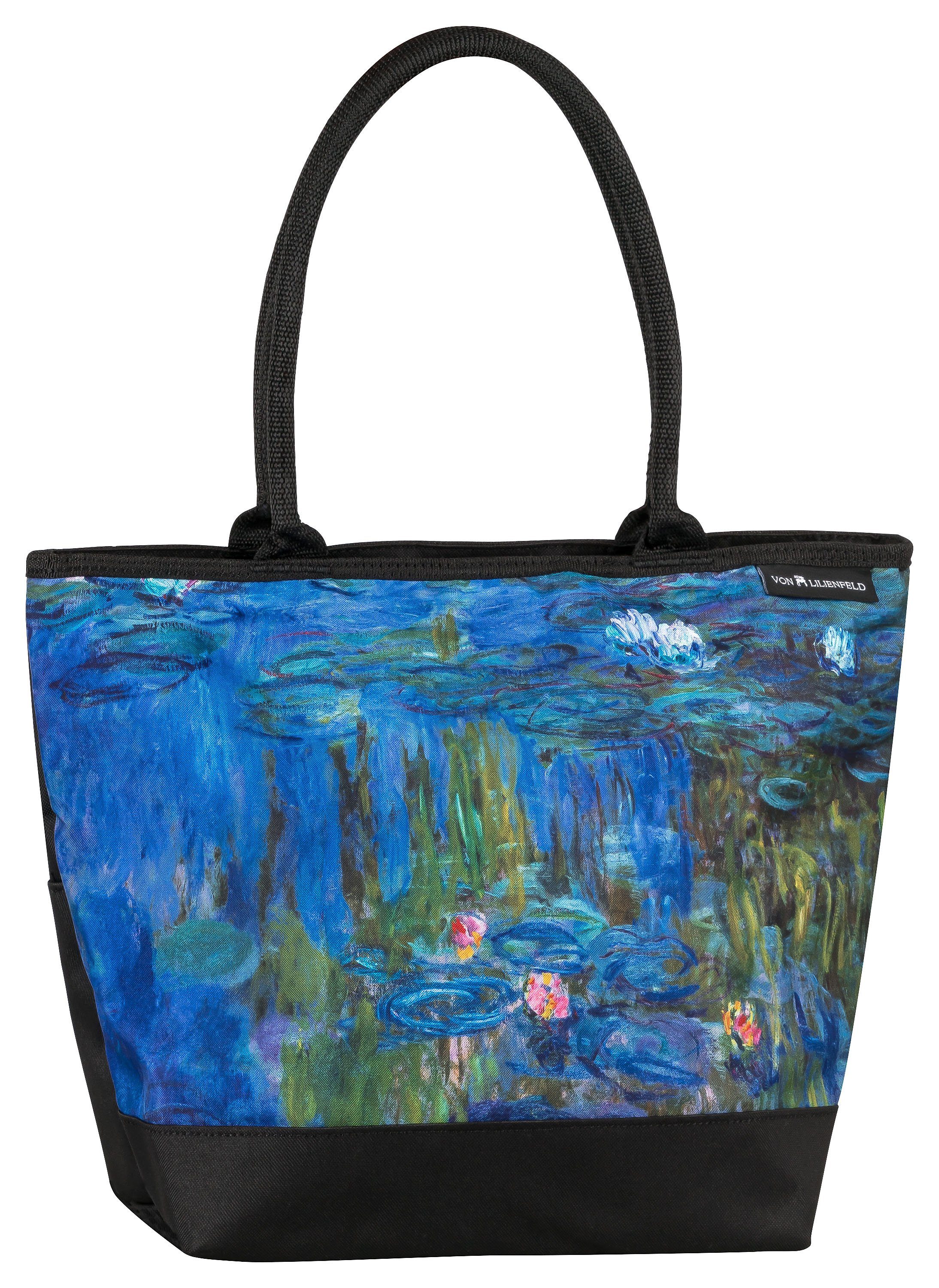 von Lilienfeld Handtasche Tasche Shopper, Kunstdruck Seerosen Motiv Claude mit der Monet auf Vorderseite