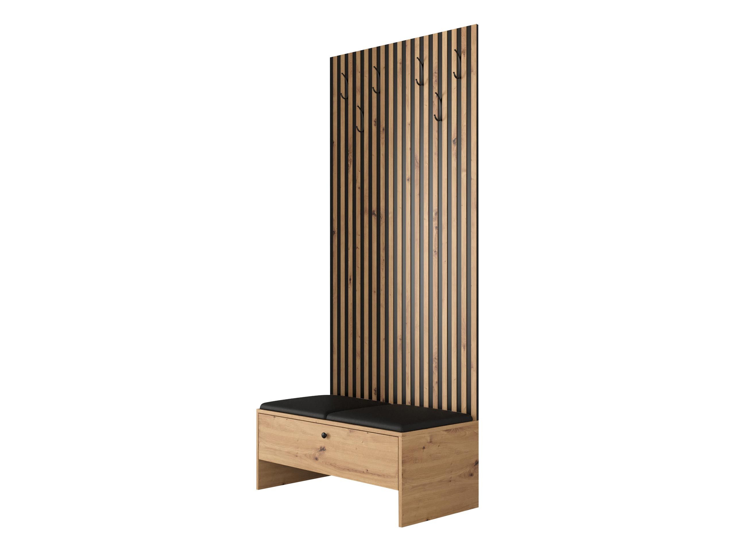 MIRJAN24 Garderoben-Set Balma IV, (Komplett-Set, Unterschrank mit Lamellen, 2x Gepolstertes Paneel 42x42), Griffe aus Metall