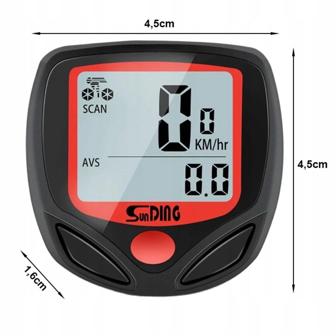 RACEL Fahrradcomputer Fahrradcomputer LCD Tacho Wasserdicht Kabelgebunden Kilometerzähler (1-St), Wasserdicht & präzise