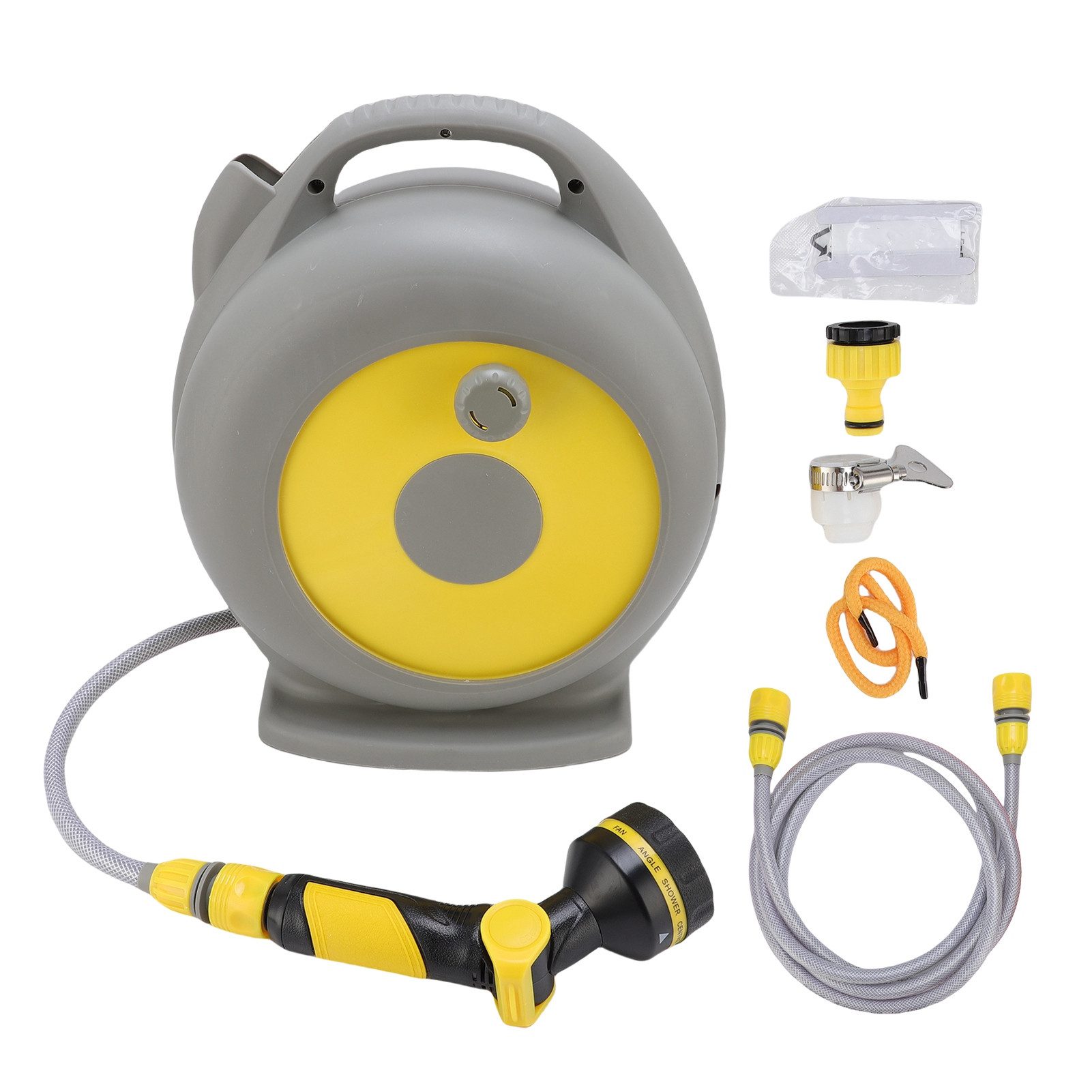 GARRYFIZH Gartenschlauch Gartenschlauch Set 20m mit Trommel flexibel Sprühpistole, flexibel & leicht, mehrfach sprühmodi, einfach zu verstauen