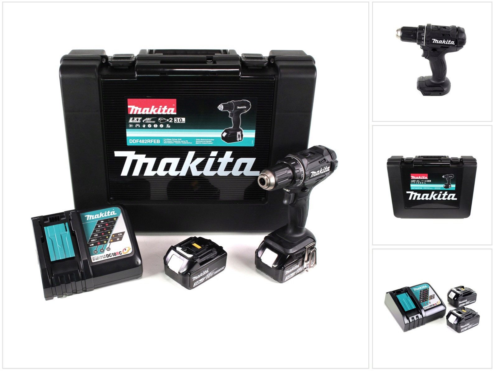 Makita Akku-Schrauber DDF 482 RFEB Akku Bohrschrauber 18 Volt im Transportk günstig online kaufen