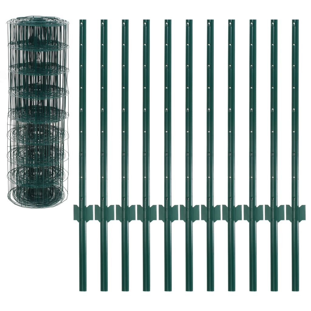 vidaXL Gartenzaun Metallzaun Stahl 20 x günstig online kaufen