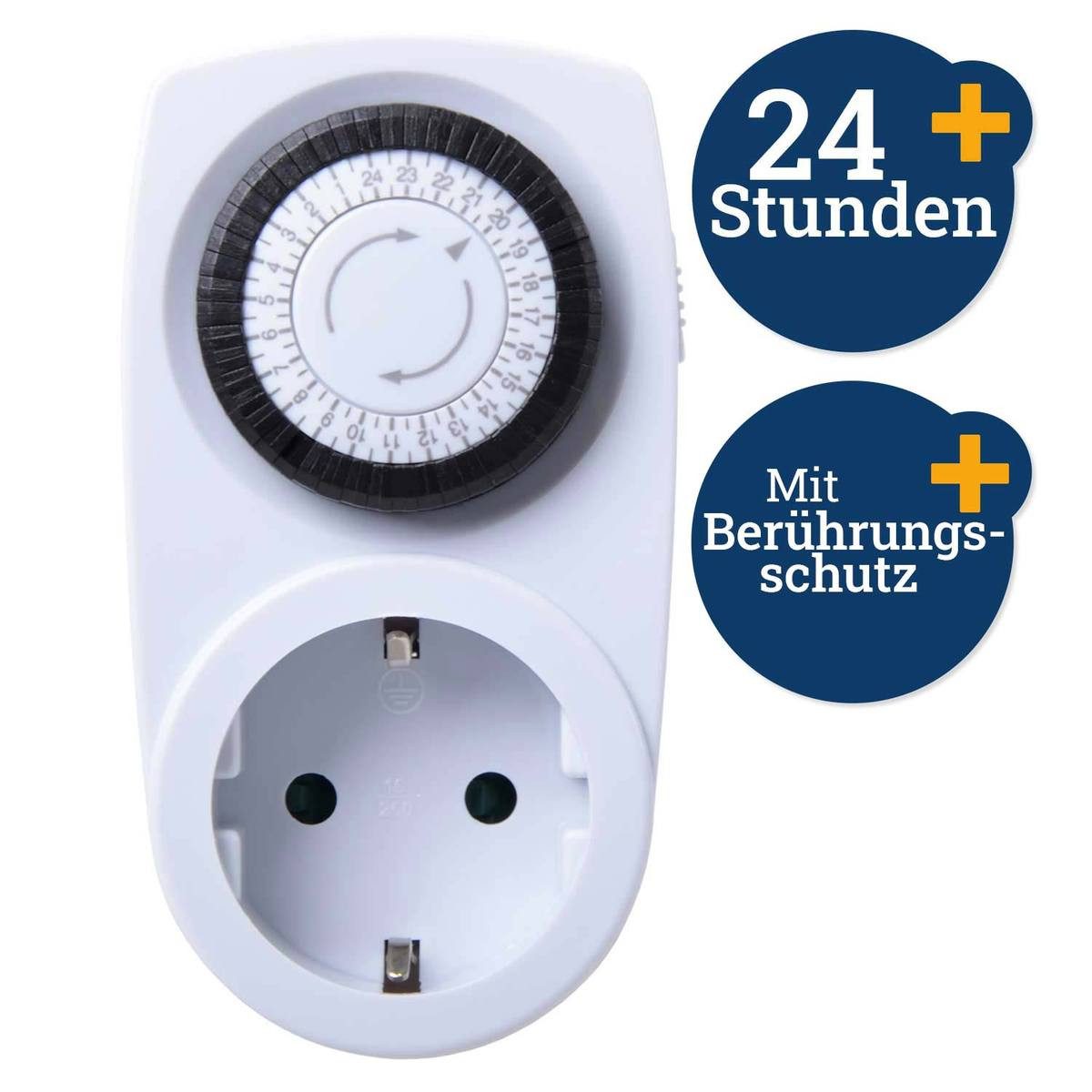 Arcas Styropor-Teil Elektrische Zeitschaltuhr Mechanisch Analog weiß