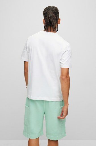 BOSS ORANGE T-Shirt Rundhalsausschnitt mit white100 TChup