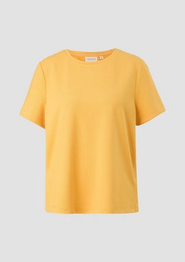 comma casual identity Kurzarmshirt T-Shirt aus Fabricmix