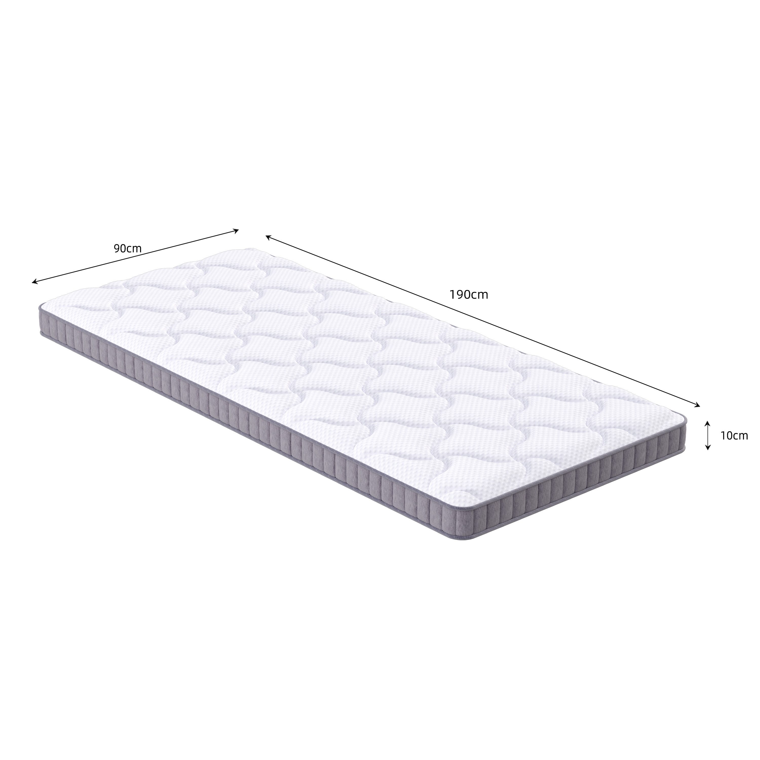 Taschenfederkernmatratze Separate 7-Zonen-Beutelfedermatratze für Schlafsofas, Klappbetten, Celya, (10 cm hoch, komfortabel atmbar, Härte H3)