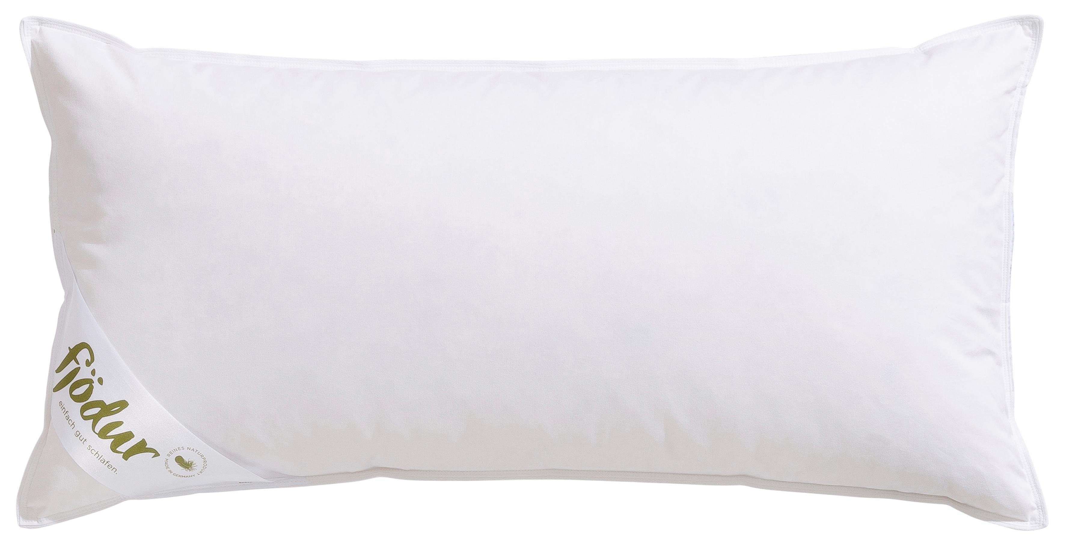 fjödur Federkissen Finn, in 40x80 & 80x80 cm, Füllung: 85% Federn, 15% Daunen, Bezug: 100% Baumwolle, Kissen hergestellt in Deutschland