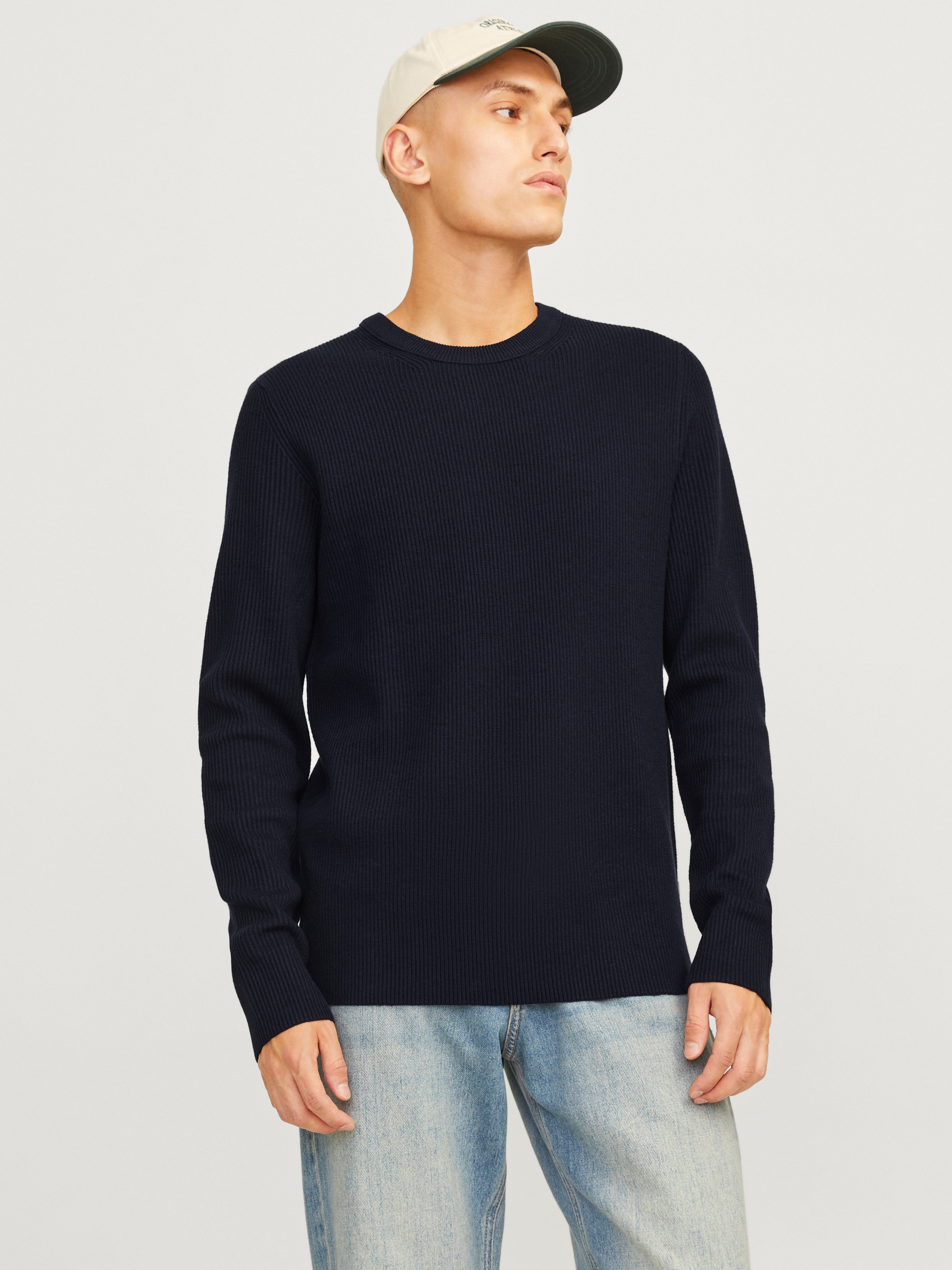 Jack & Jones Rundhalspullover JJEPERFECT – Pullover mit pflegeleichter Qual günstig online kaufen