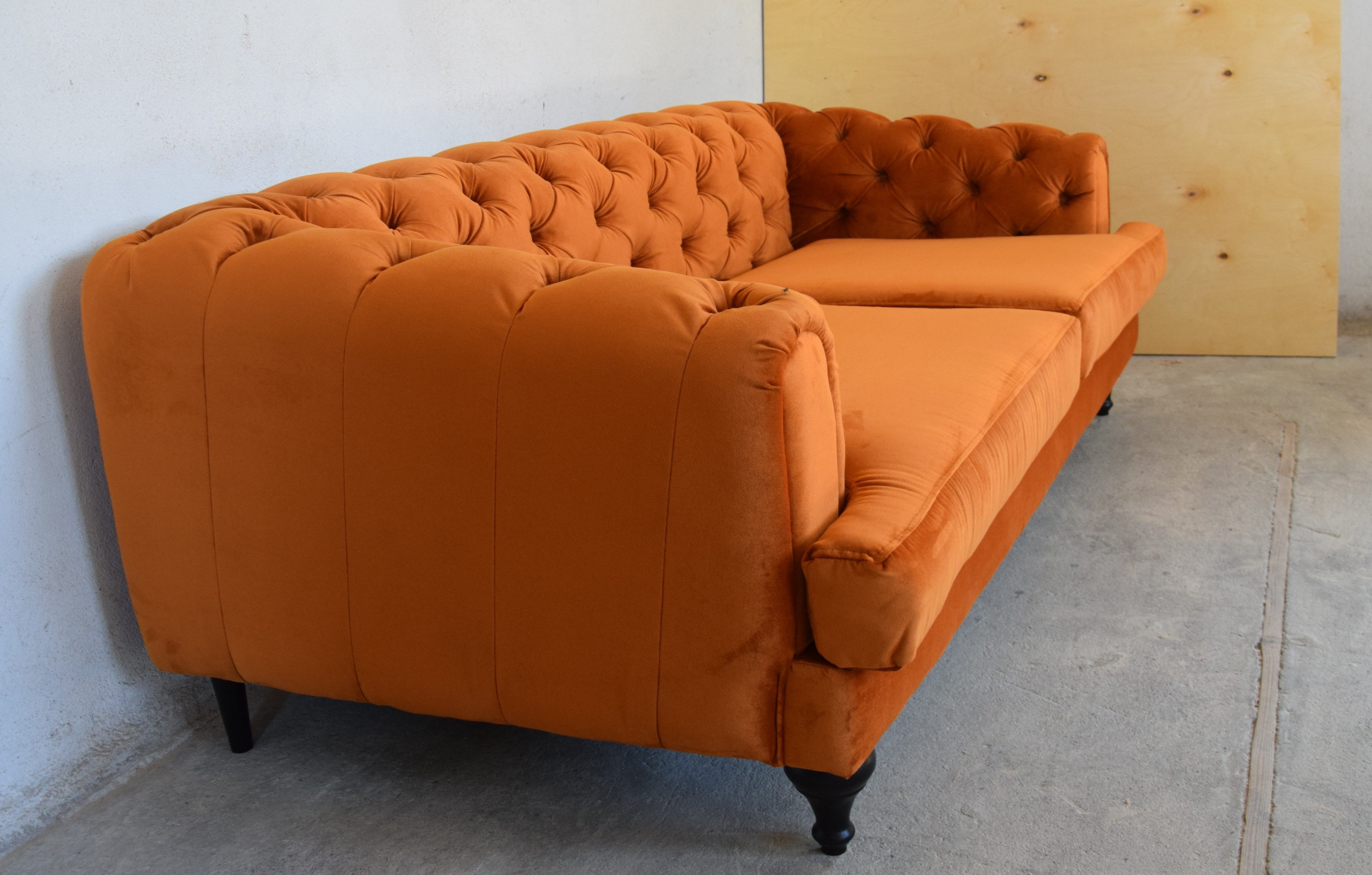 Xlmoebel Chesterfield-Sofa Elegante Sofagarnitur im Chesterfield-Design aus hochwertigem Stoff, 1 Teile, Hergestellt in Europa