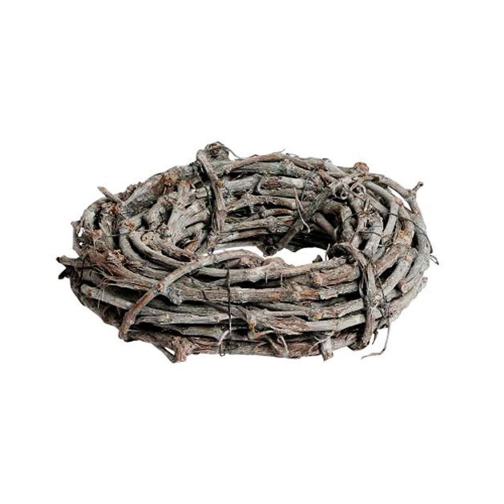 Posiwio Dekokranz Kranz DECOR grau gewischt Weinreben Dekokranz D30cm Landhausstil