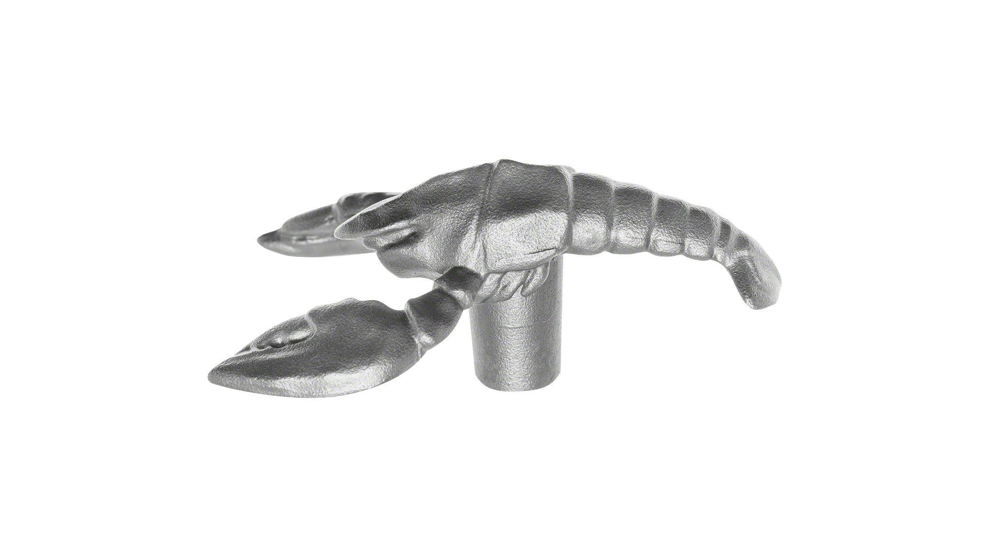 Deckelgriff Staub Knauf, Edelstahl Hummer Farbe Silber (1-St)