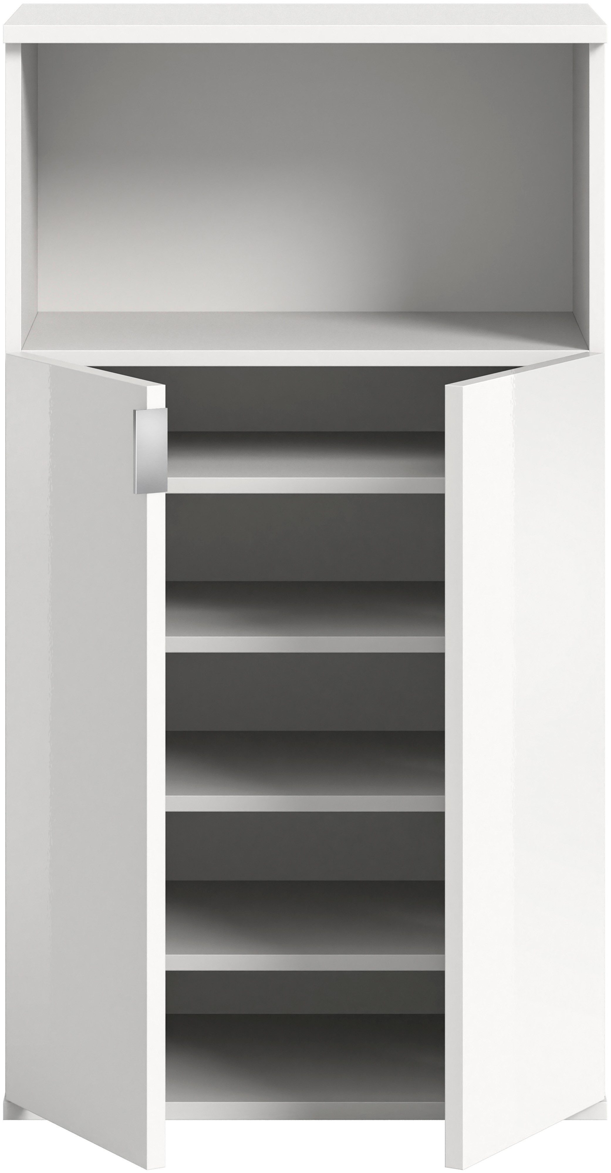 Home affaire Schuhschrank Trondheim Schuhschrank, Höhe 110 cm, (1-St) hochglanz, für ca. 12 Paar Schuhe, 3 Einlegeböden, Schuhschrank,Flur – Bild 4 von 5