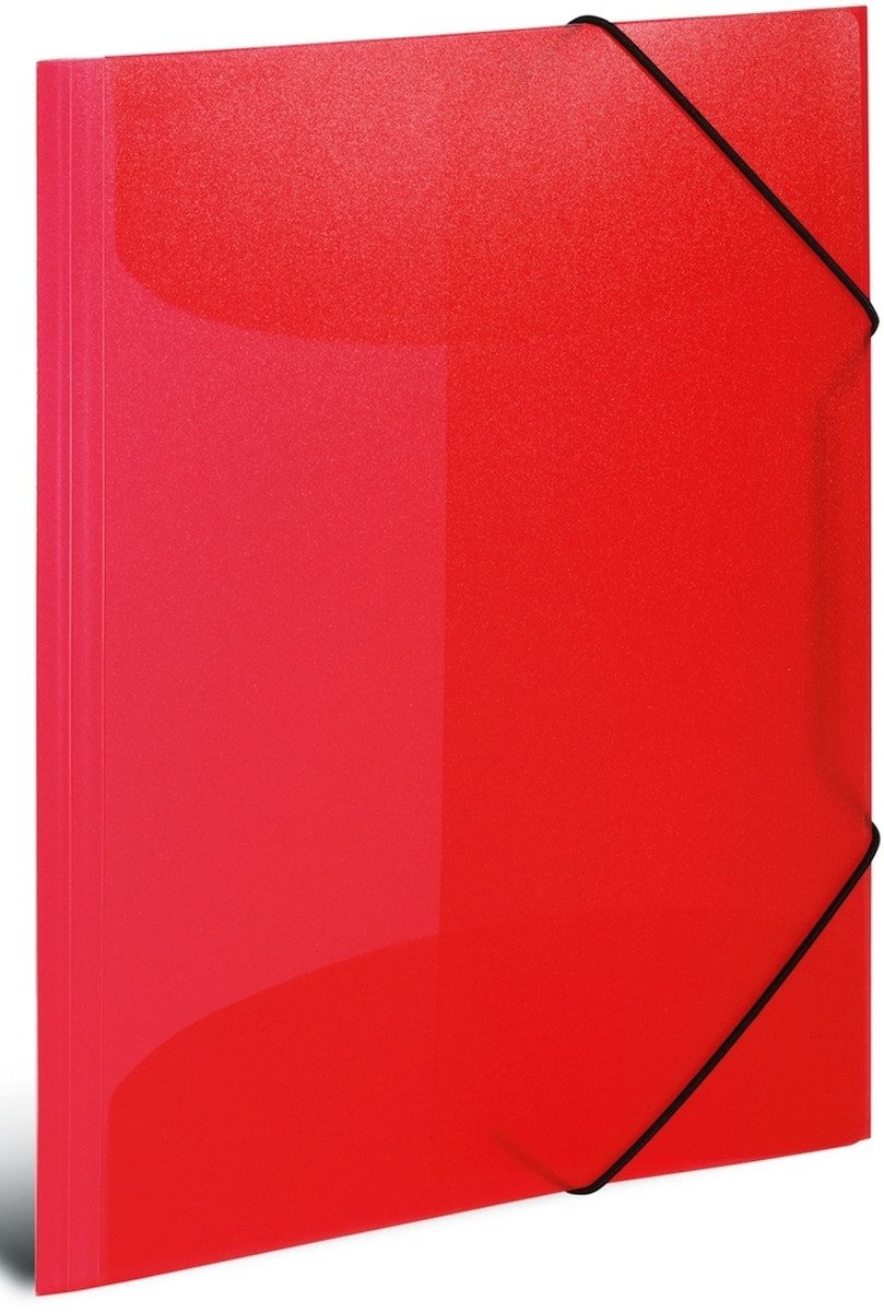 Fächermappe Sammelmappe A4 PP transluzent rot (3 Stück)