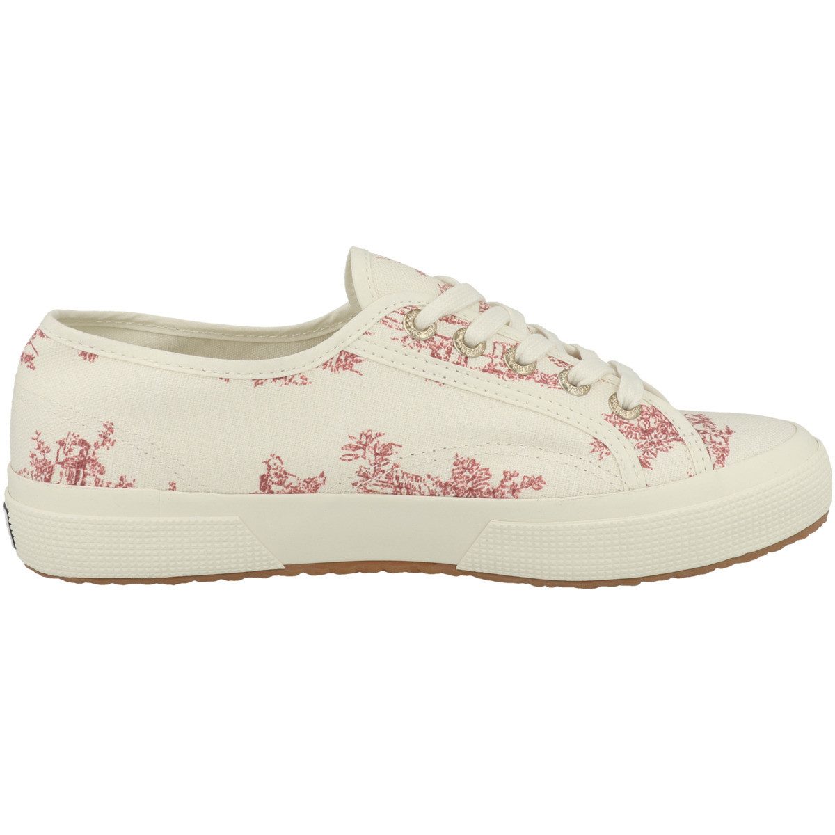 Superga 2750 Toile De Jouy Damen Sneaker Turnschuhe, Sportschuhe, Freizeitschuhe, Halbschuhe, Schnürschuhe