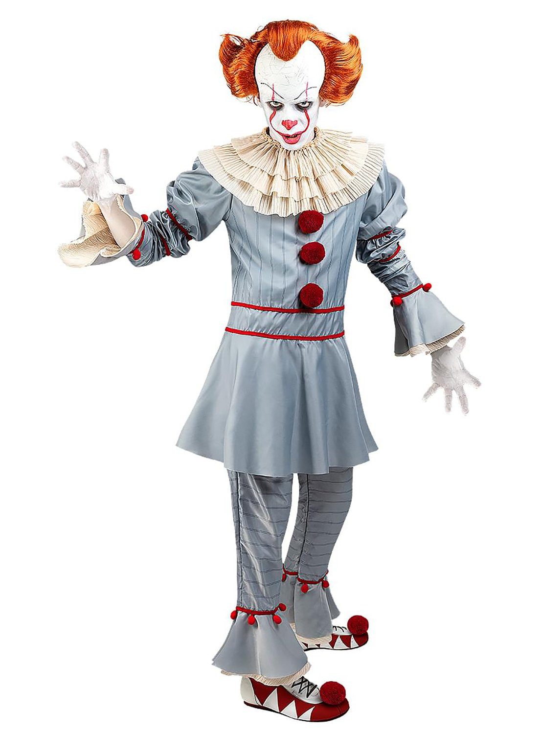 Funidelia Clown-Kostüm ES Kap. 2 Pennywise Kostüm Halloween Kostüm Herren, Offizielles Kostüm der Neuauflage des Horrorfilms 'It' von Stephen Ki