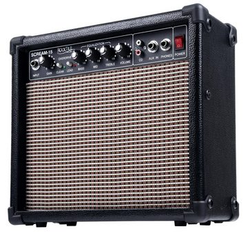 Rocktile E-Gitarren Add On Package medium Audioverstärker (Anzahl Kanäle: 2, 15 W, Medium Set: Amt, Tasche, Gurt, Ständer, Instrumentenkabel, Plektren)