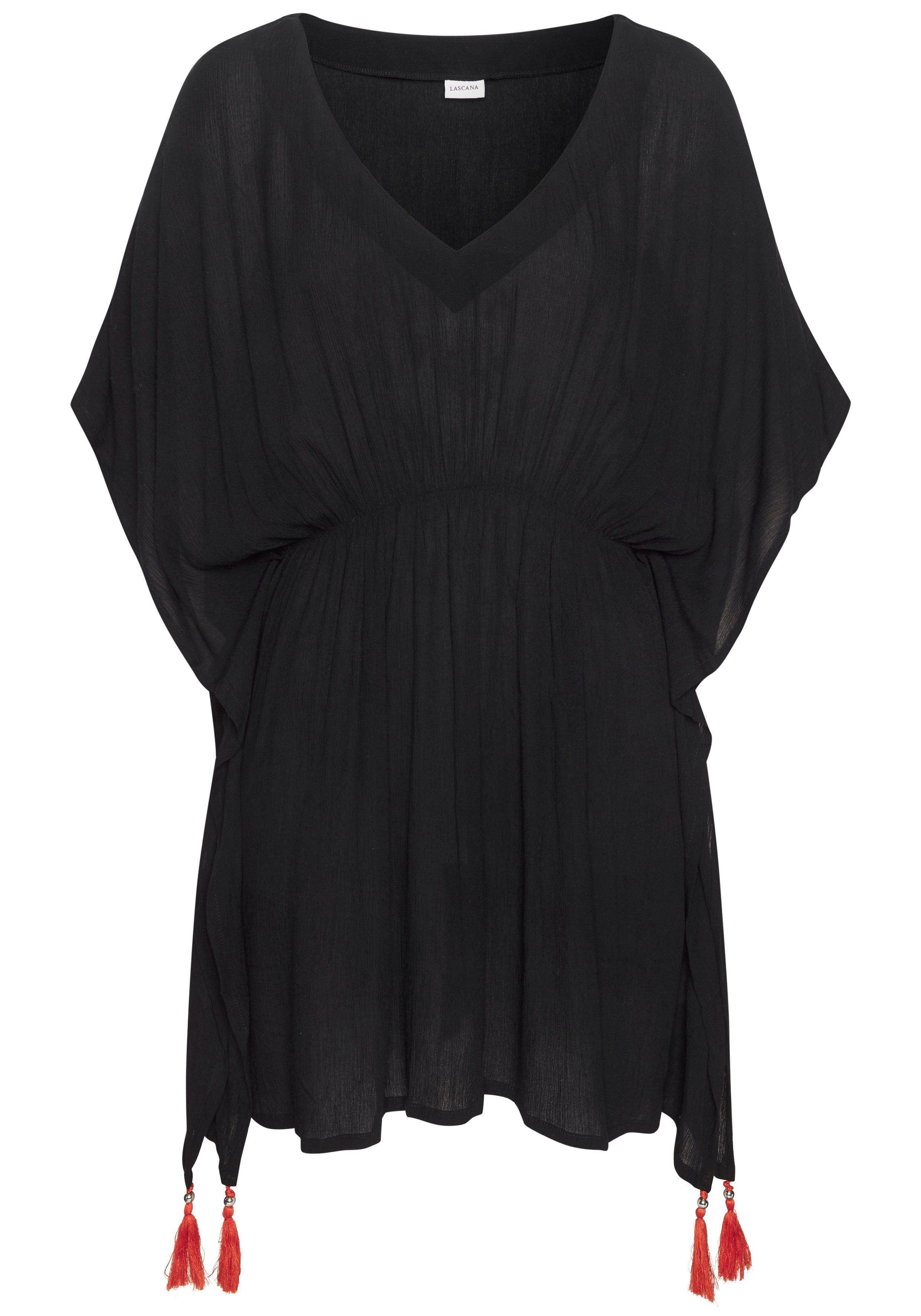 LASCANA Tunika aus gekreppter Viskose, Blusenkleid, günstig online kaufen