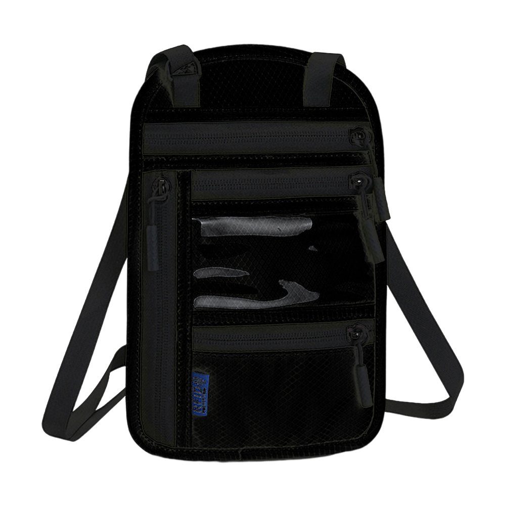 RF-Abschirmung Blusmart Brustbeutel black Reisepasshülle, Bauchtasche Reise-Brustbeutel Und Mit