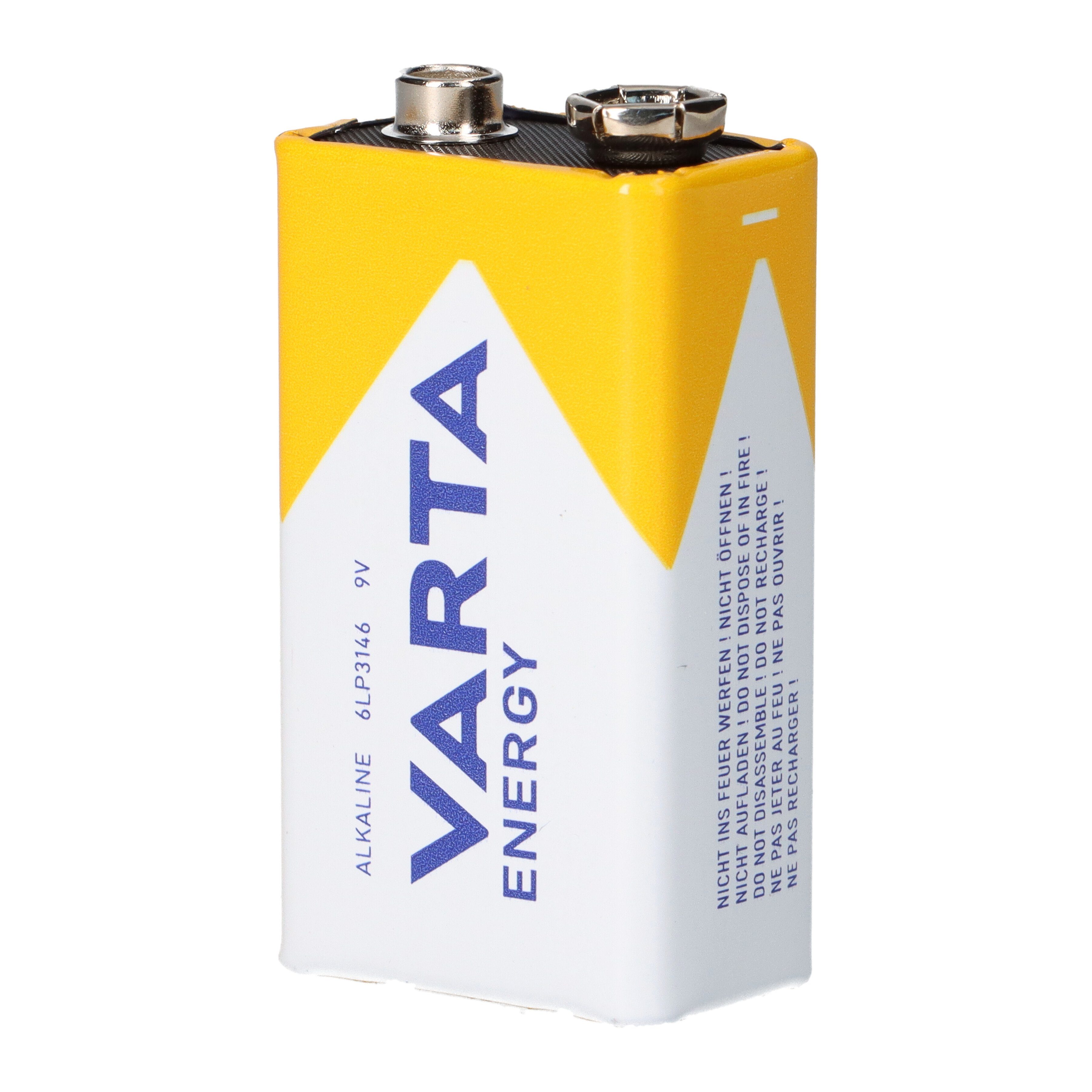 VARTA 10x Varta Energy 9V-Block AlMn 1er Batterie 565mAh Blister Batterie