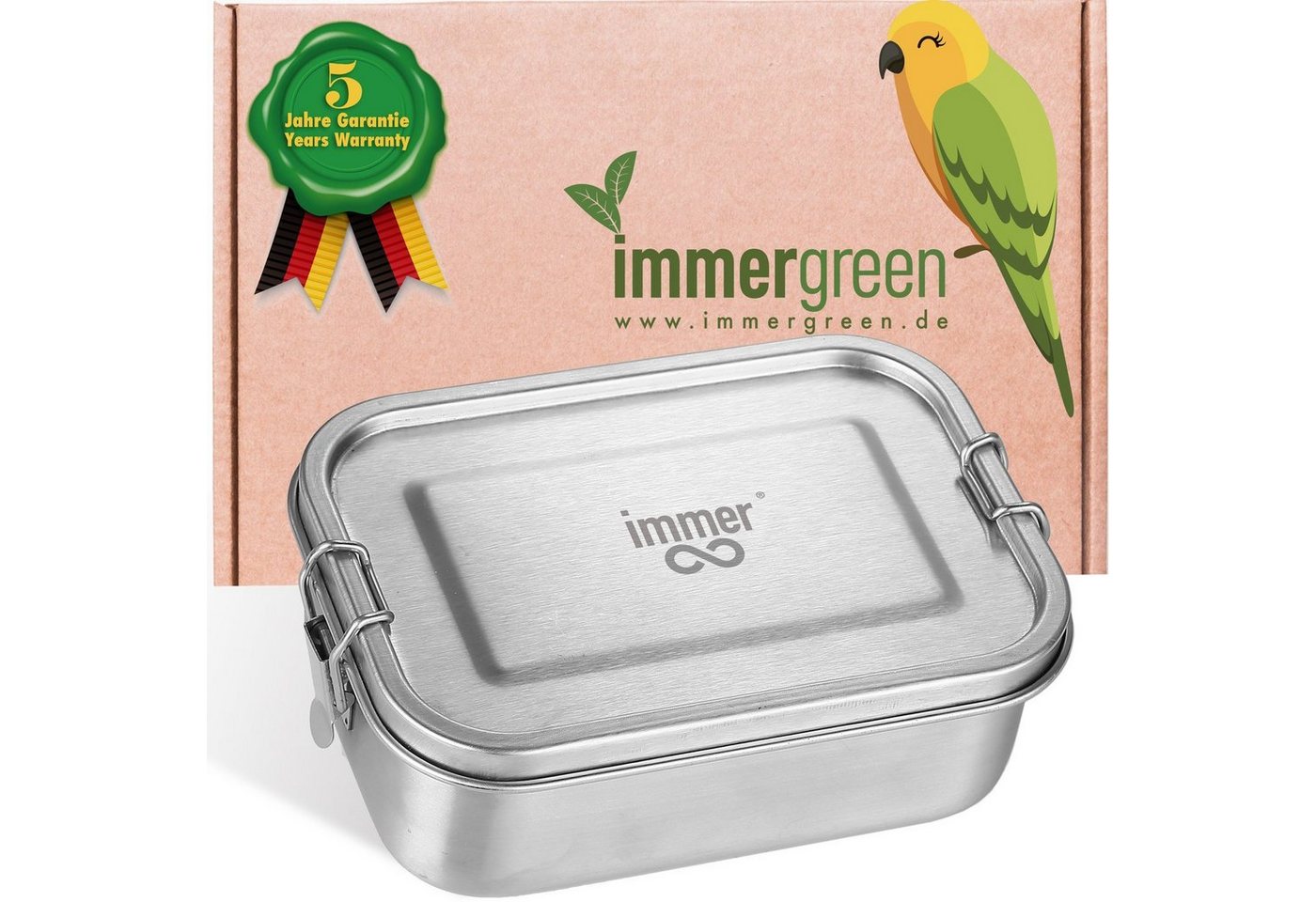 immer Lunchbox Basic Edelstahl Brotdose, Edelstahl, (2-tlg)