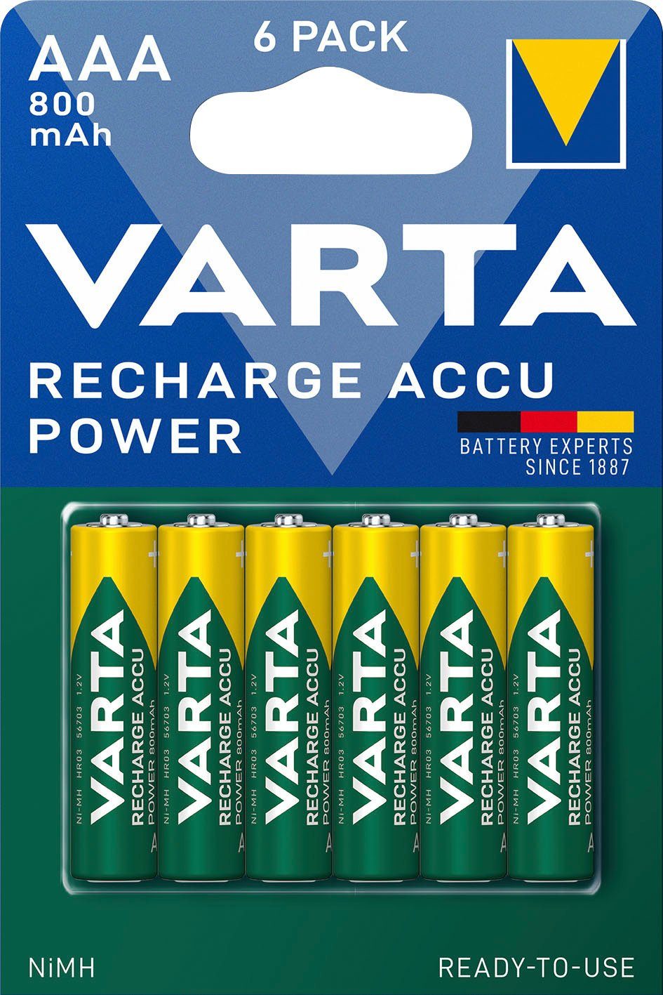 Recharge Accu Recycled AAA 800 mAh Akkupacks
