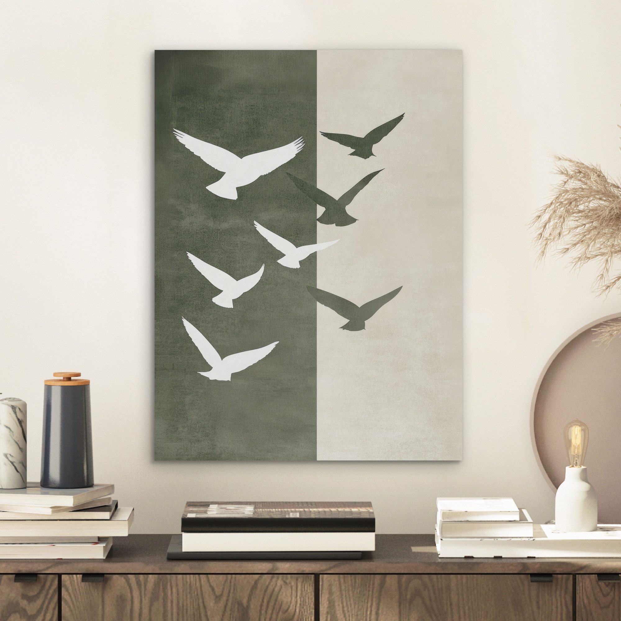 MuchoWow Gemälde Japandi - Vogel - günstig online kaufen